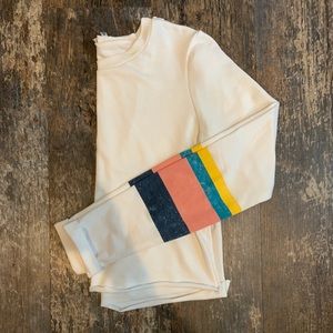 White long sleeve with detailed arms